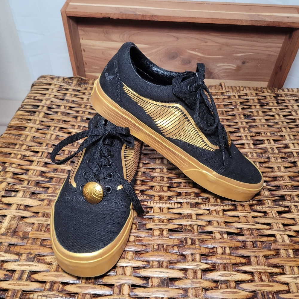 Vans Harry Potter Gold Sneakers 5.5 - Picture 13 of 16